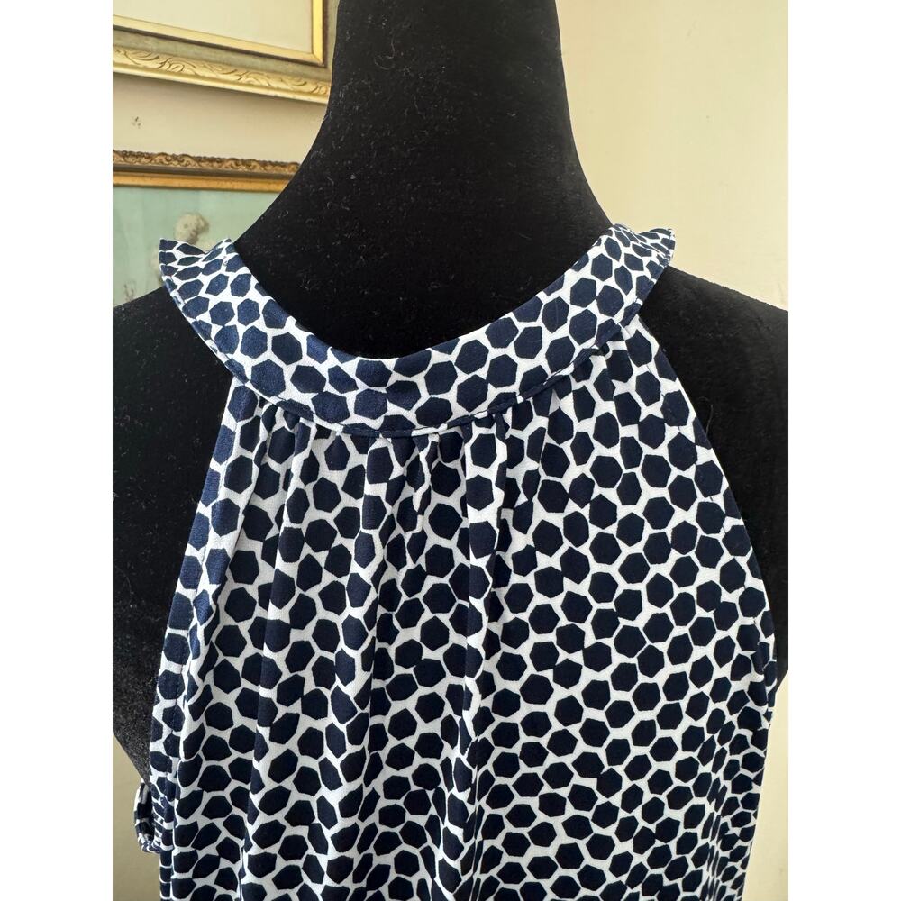 Banana Republic Navy White Print Sleeveless Dress Women’s Small - Picture 11 of 12